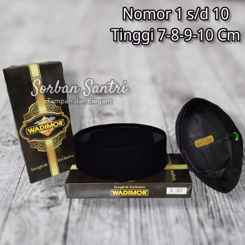 Peci Songkok Kopiah Hitam Songkok Hitam Peci Wadimor Peci Tinggi 7 cm Peci tinggi 8 cm peci tinggi 9