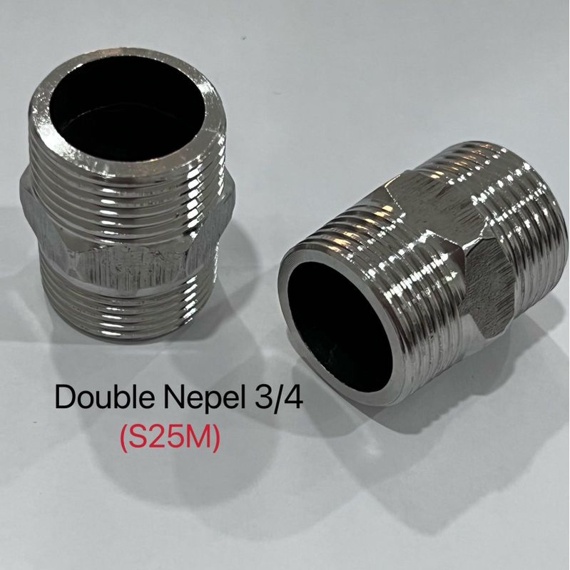 Double Nepel Stainles 3/4 inch - Sambungan Dobel nepel sus 304