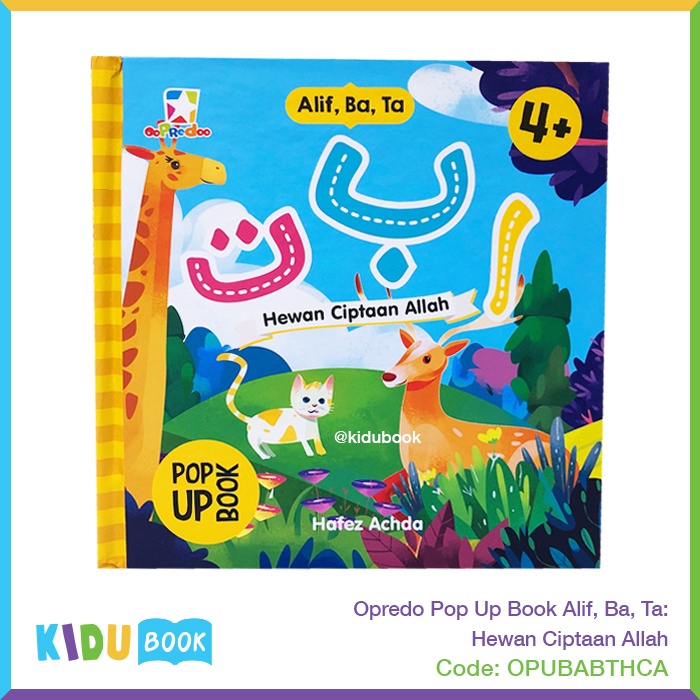 Buku Cerita Bayi dan Anak Opredo Pop Up Book Alif, Ba, Ta: Hewan Ciptaan Allah Kidu Toys