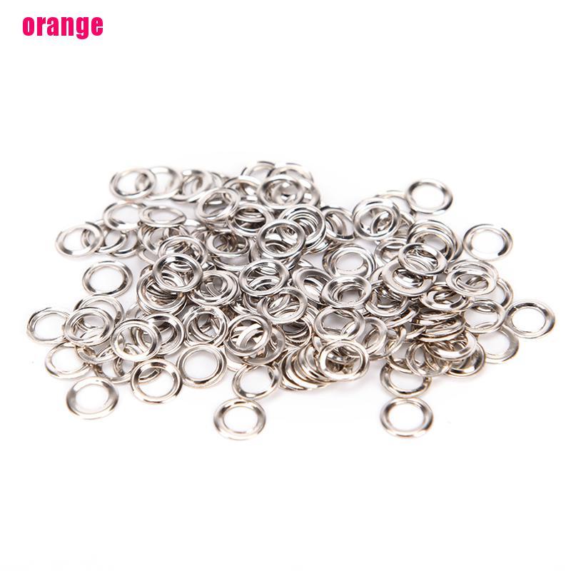 (Happy) 100pcs Lubang Tali Scrapbook 3mm Bahan Metal Warna Acak