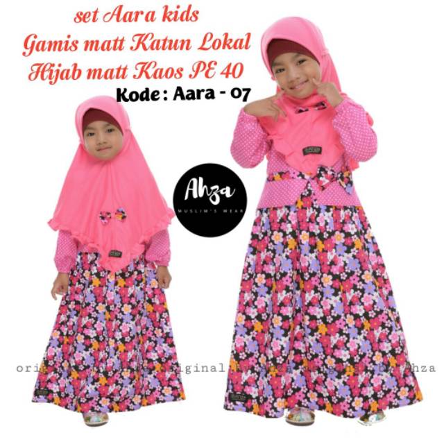 Gamis set anak / Aara by AHZA / fashion anak