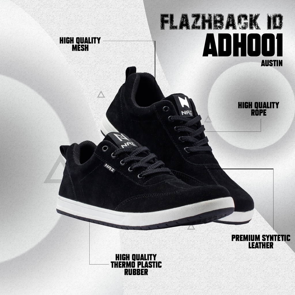 Sepatu Sneaker Pria NAZ Austin - Sulwyn Original (sepatu naz tan hitam)sepatu kuliah kerja sekolah