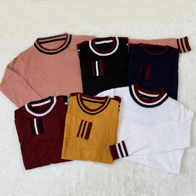 Sakura Sweater / Sweater Rajut korea / Sweater Wanita / Basic Sweater