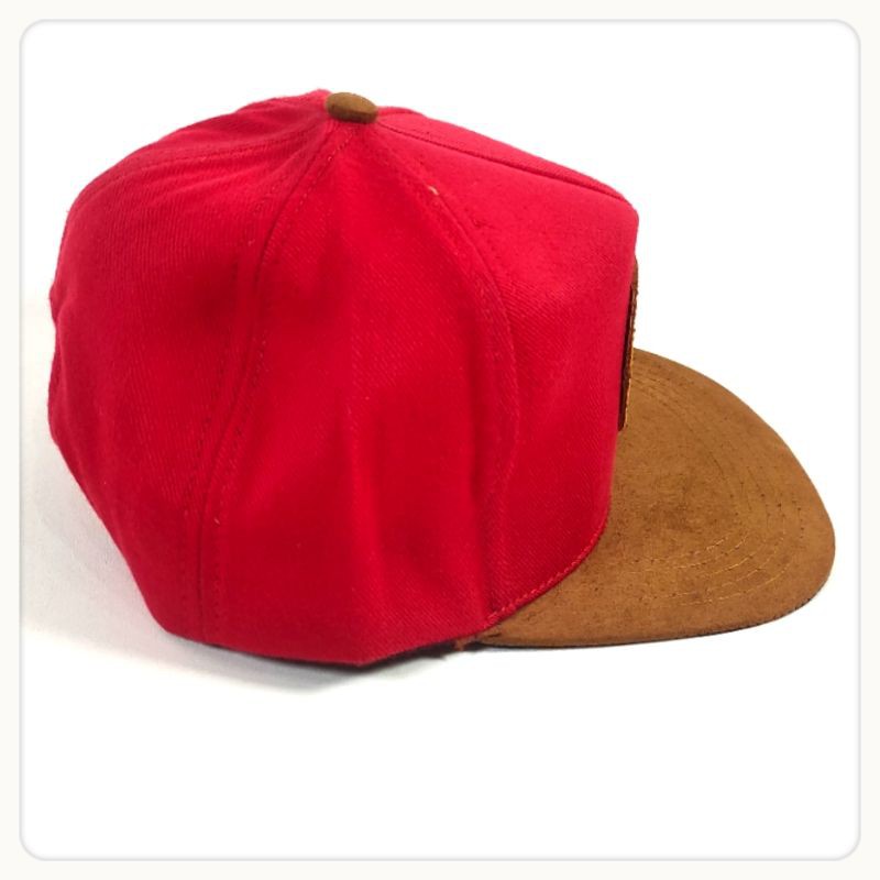 Topi Snapback kanvas Premium T1 Baseball Merah