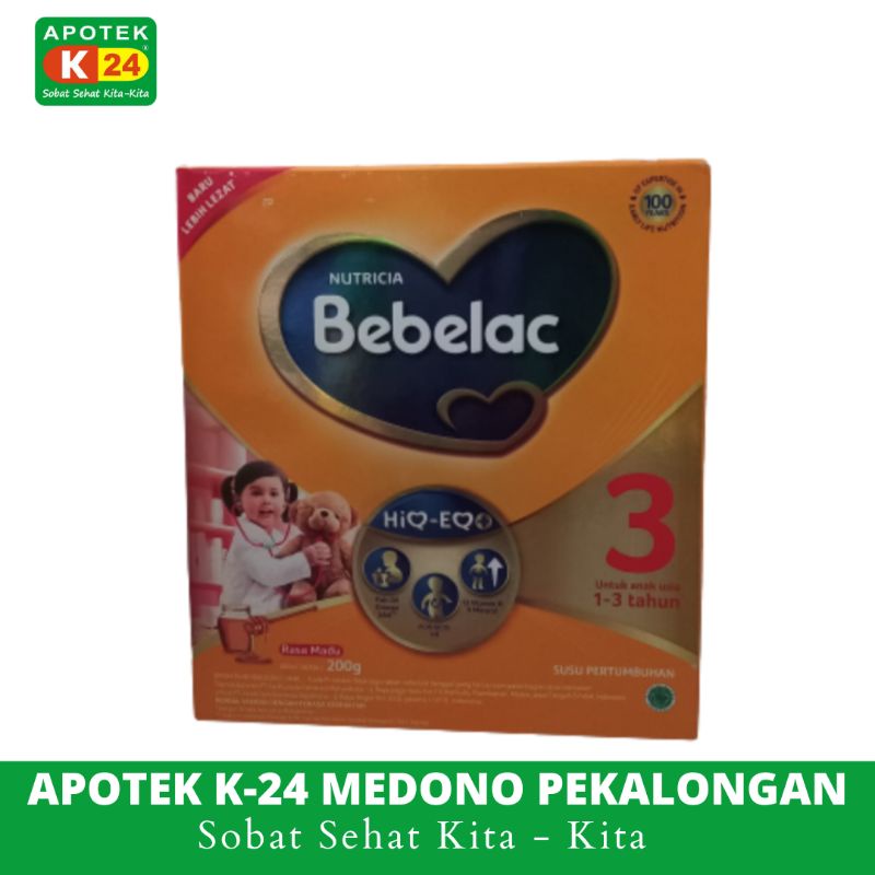 Bebelac 3 rasa madu 200 gram - 400gr/susu formula untuk usia 1-3 tahun