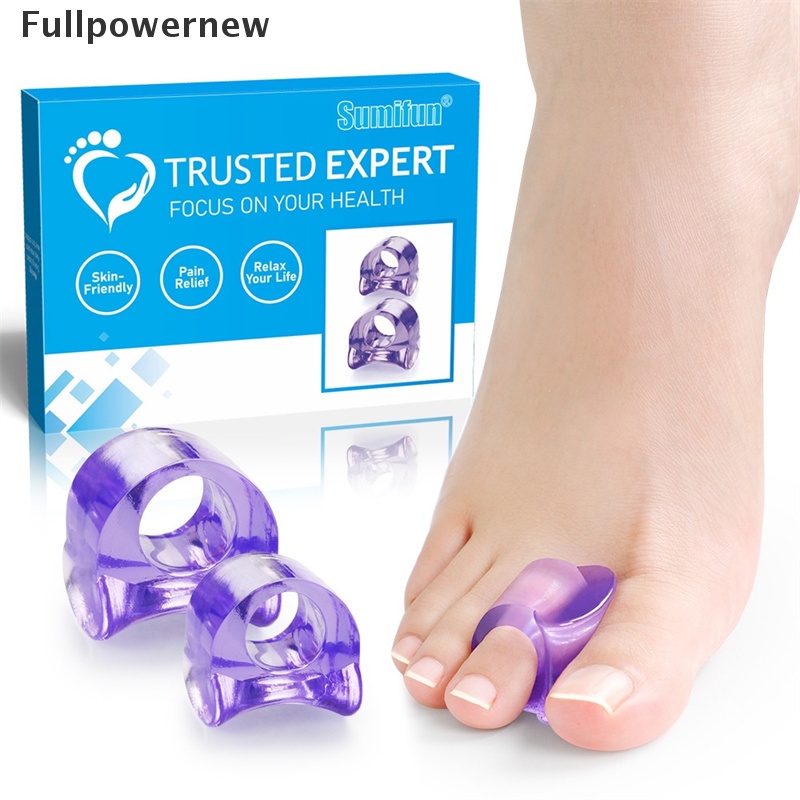 [FULL] 4pairs Soft Silicone Gel Toe Separator Hallux Valgus Bunion Thumb Corrector