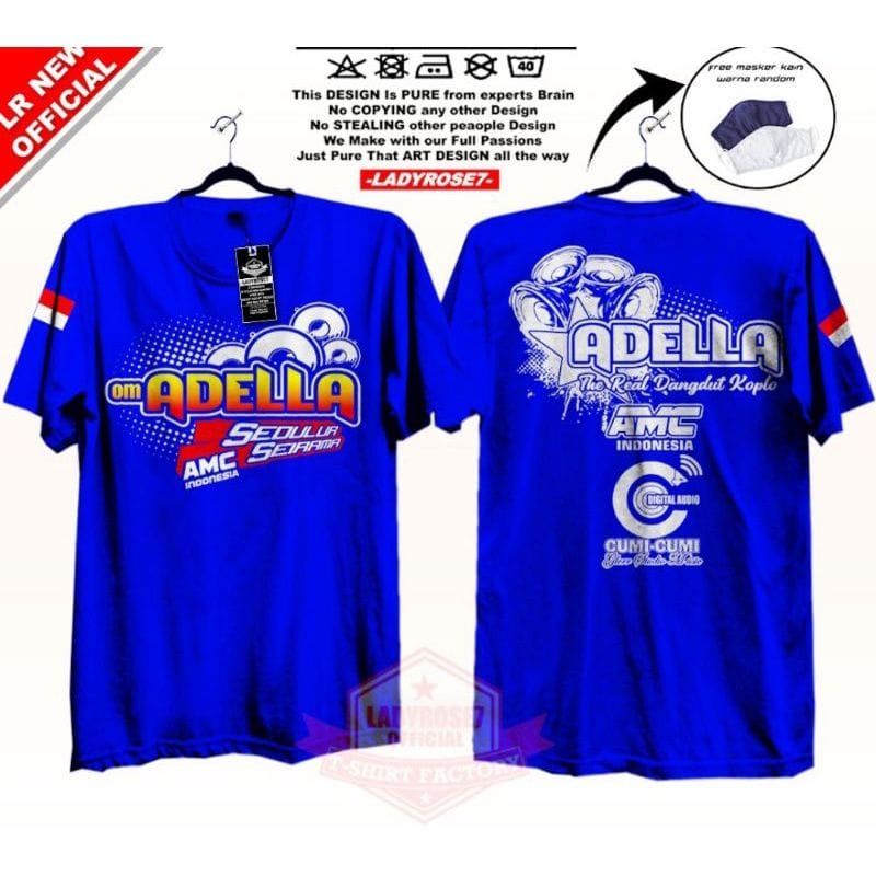KAOS PRIA  BIRU ADELLA AMC JUMBO BIGSIZE OVERSIZE  XXL XXXL XXXXL PROFESIONAL AUDIO SOUND SYSTEM TER