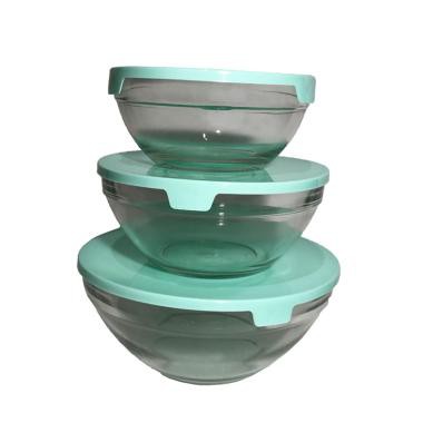 Bowl Kimglass/Mangkok beling 3 Susun/MANGKOK SET KACA IMPERIAL KIMGLASS 3 SUSUN