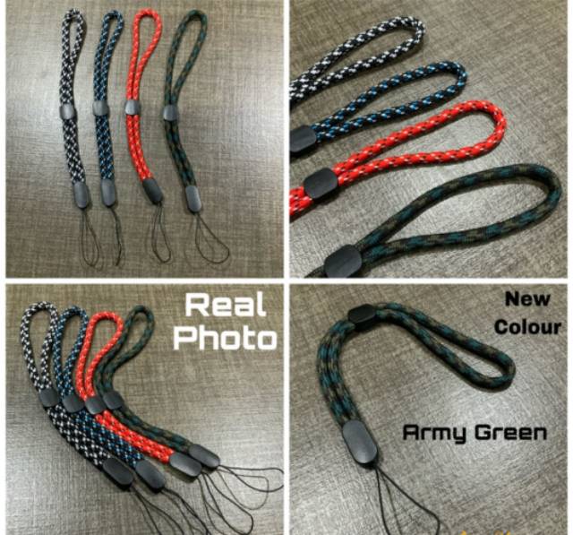 Strap Tali Gantungan HP kunci Adjustable Braided Nylon Lanyard