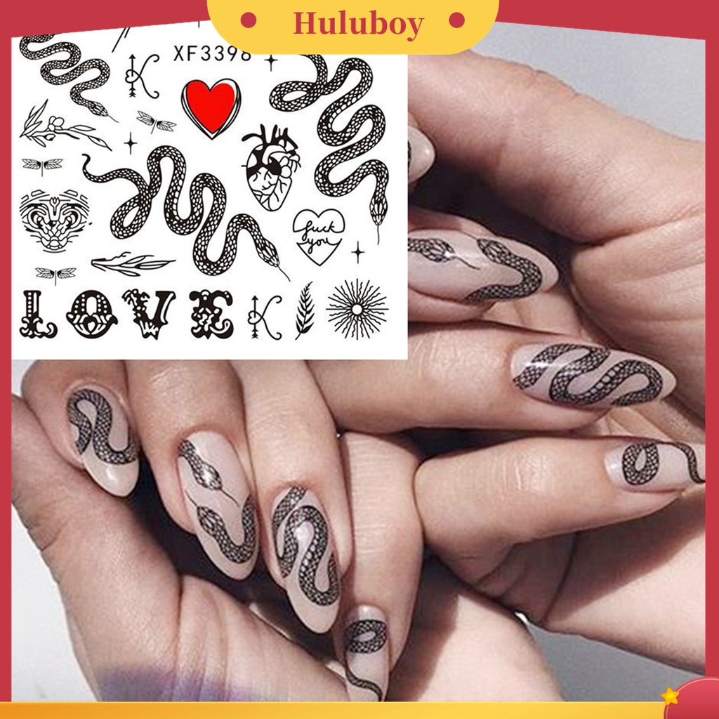 Huluboy Huluboy♡ 3pcs / Set Stiker Kuku 3D Bentuk Uang Dollar Untuk Dekorasi Manicure