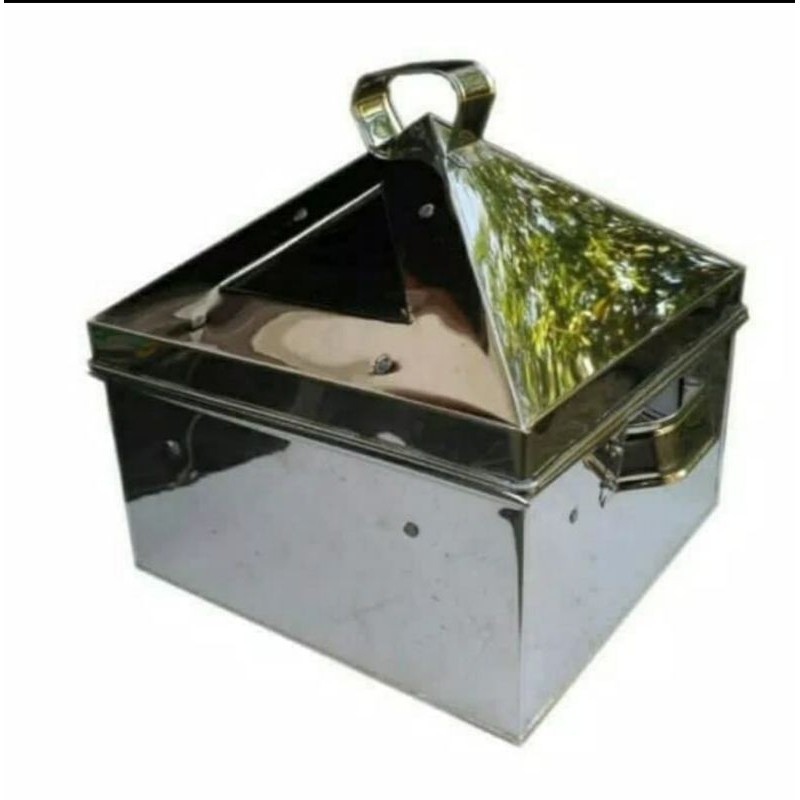 klakat kukusan kotak stainless steamer ukuran 40x40 cm