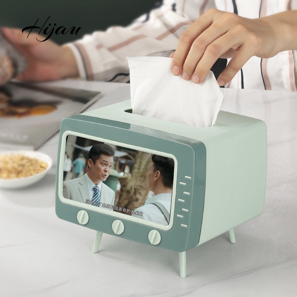 [✅COD] Kotak Tempat Tisu Tissue Tv Box Stand Hand Phone Holder Hp Perlengkapan Rumah Tangga Unik Murah Cuci Gudang