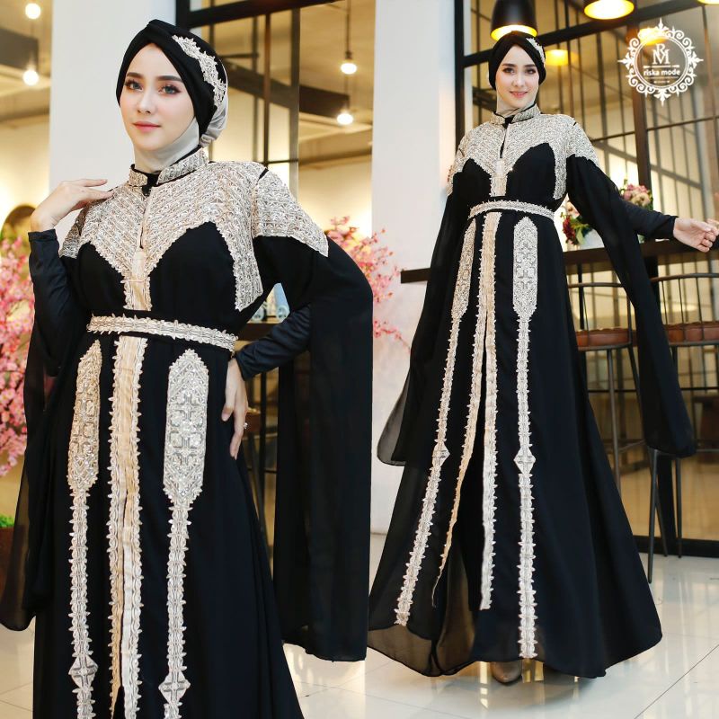 KAFTAN AMINAH // BAHAN CERUTY BABYDOLL PREMIUM // PLUS INNER DAN CIPUT + GESPER // BAJU PESTA // SERAGAMAN WISUDA // KAFTAN TERBARU // By Riska Mode