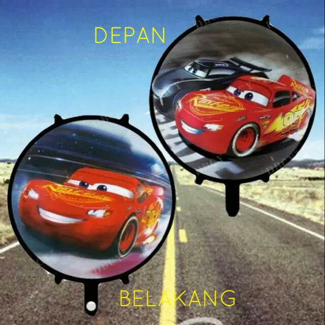 Balon mobil / balon cars bulat / mobil balap mc queen