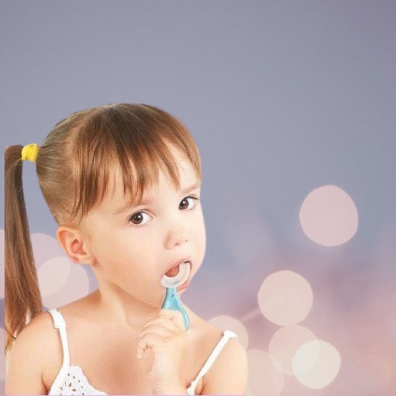 Sikat Gigi Bentuk U Anak Bayi Balita Silikon Toothbrush Baby Kids Alat Pembersih Gigi Toddler