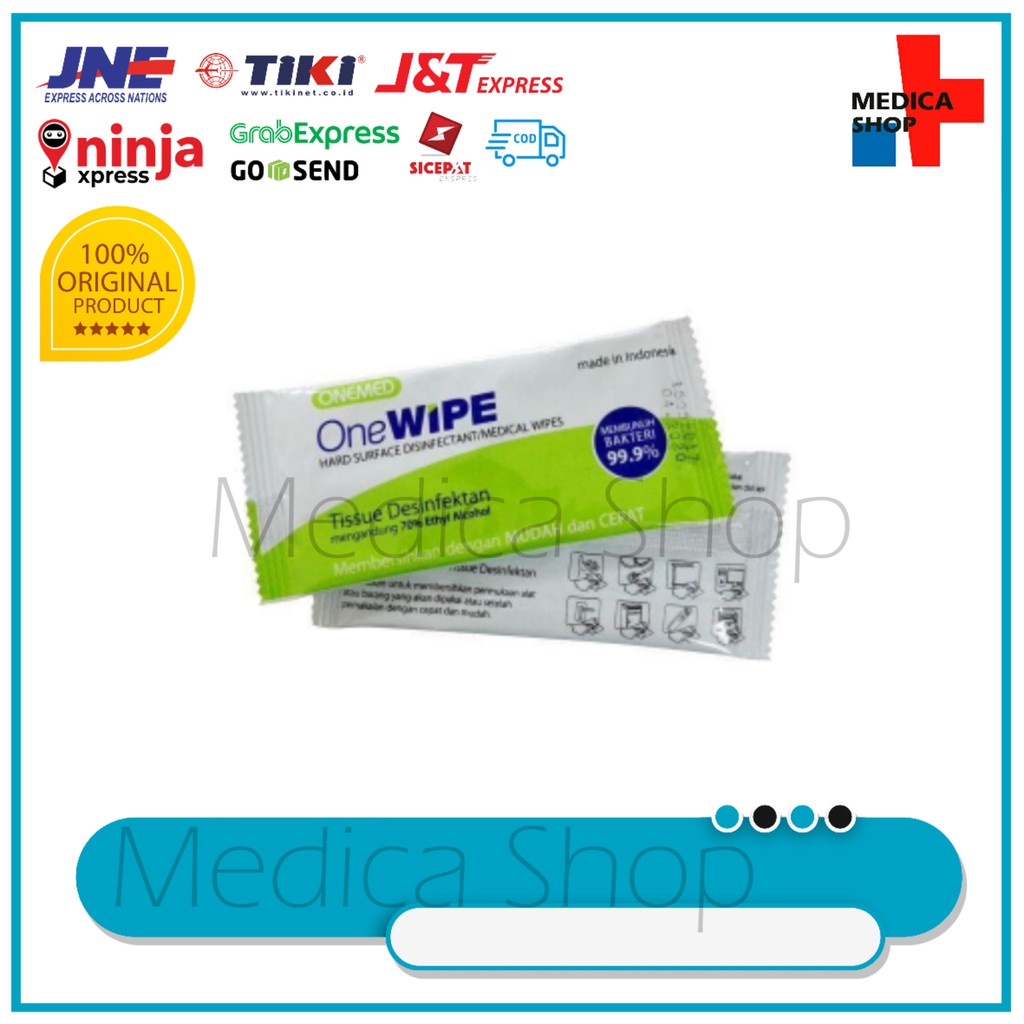 OneMed Wipe Desinfectan Box /10 OneWipe Tisue Disinfectant Desinfektan - Bubble n Kardus