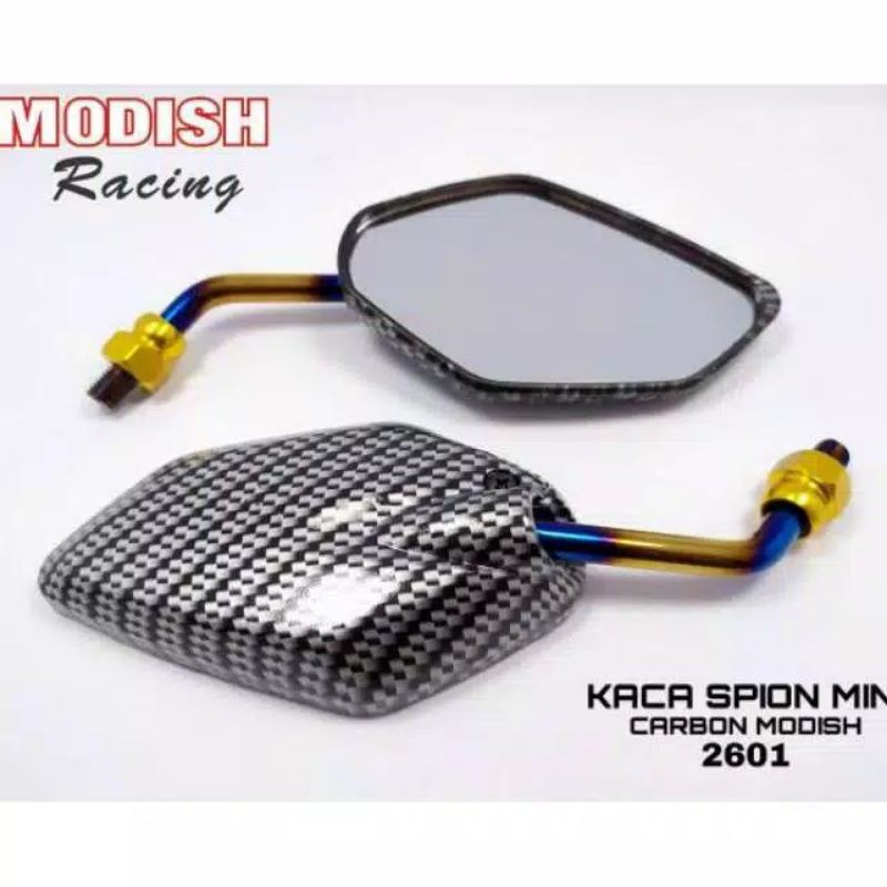 Spion Carbon Beat twotone Motor Honda Beat FI Vario Scoopy Spacy Supra 125 Revo Sonic CB 150R UNIVERSAL