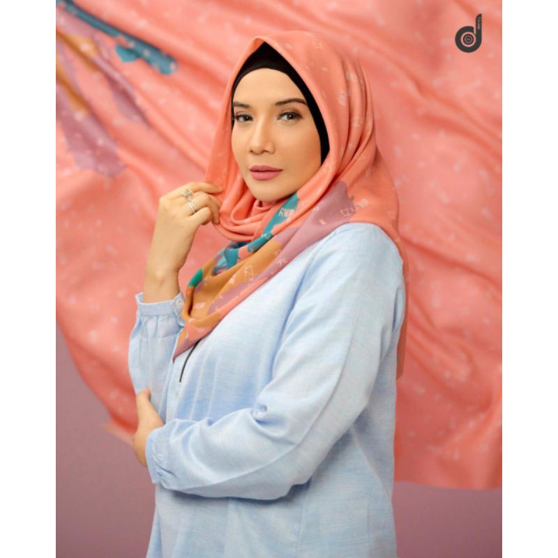 deenay scarves ori Zaskia x deenay Laris peach/pink
