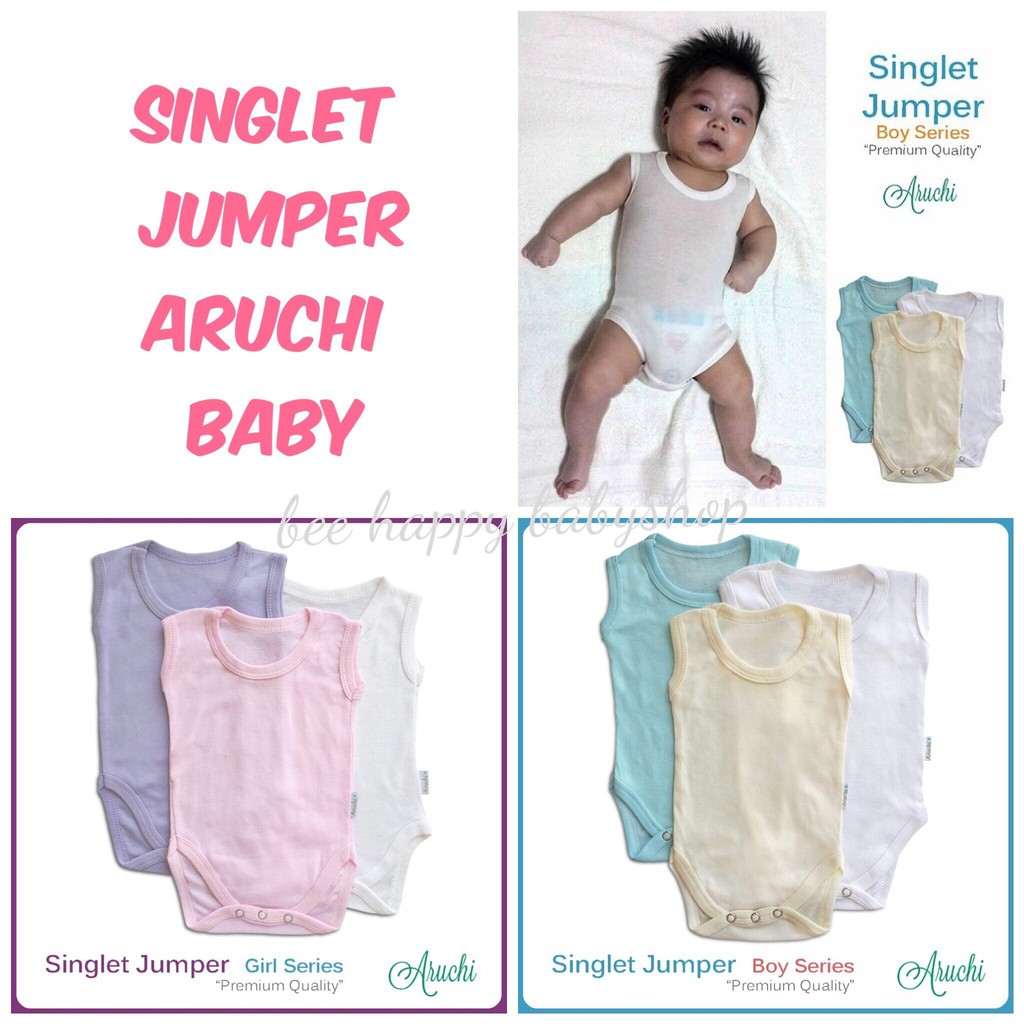 SINGLET JUMPER BAYI BOY/GIRL ARUCHI size S-M-L (3-12 bulan)