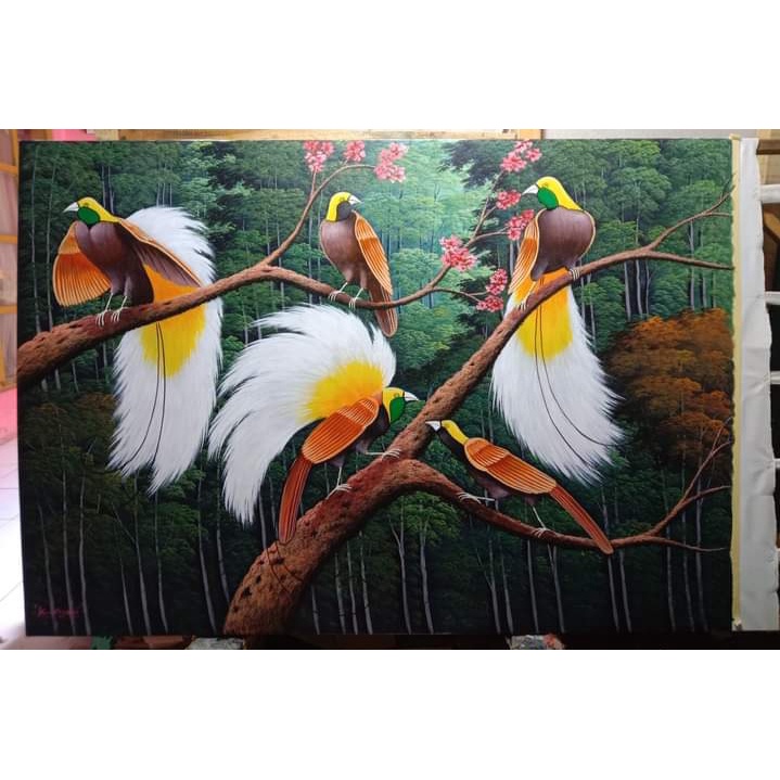 Jual Lukisan Burung Cendrawasih Shopee Indonesia