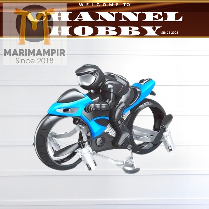 Marimampir Rc Drone Motorcycle S73 2.4GHz / Rc Drone / Drone Motor / Mainan Anak - Biru
