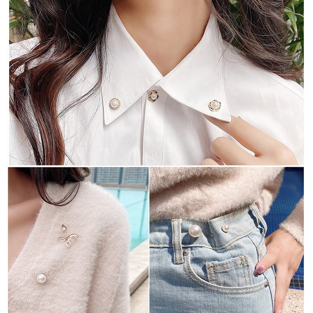 Mxbeauty 1 Set Pin/Bros Dengan Mutiara Imitasi Model Retro Untuk Wanita