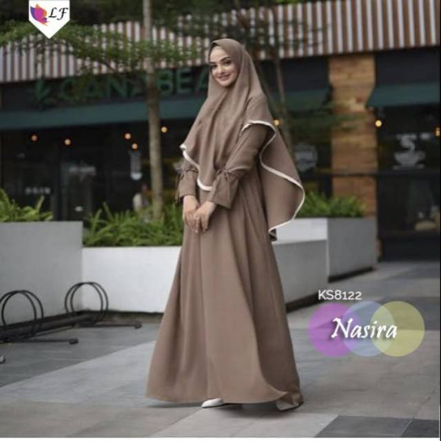 SET GAMIS NASIRA coklat susu