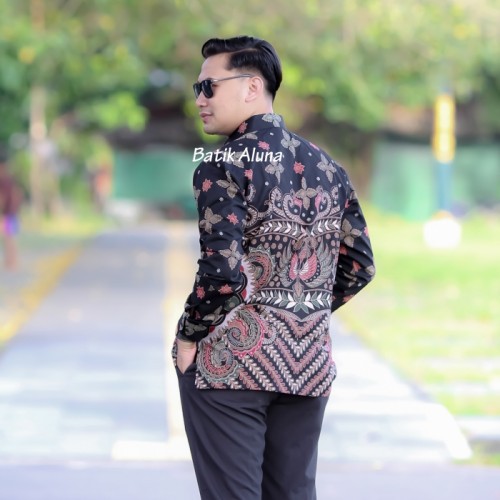 Batik Pria Lengan Panjang Solo Premium Batik Cowok Tulis Sutra Alisan Lengan Panjang FASHION BATIK ALUNA