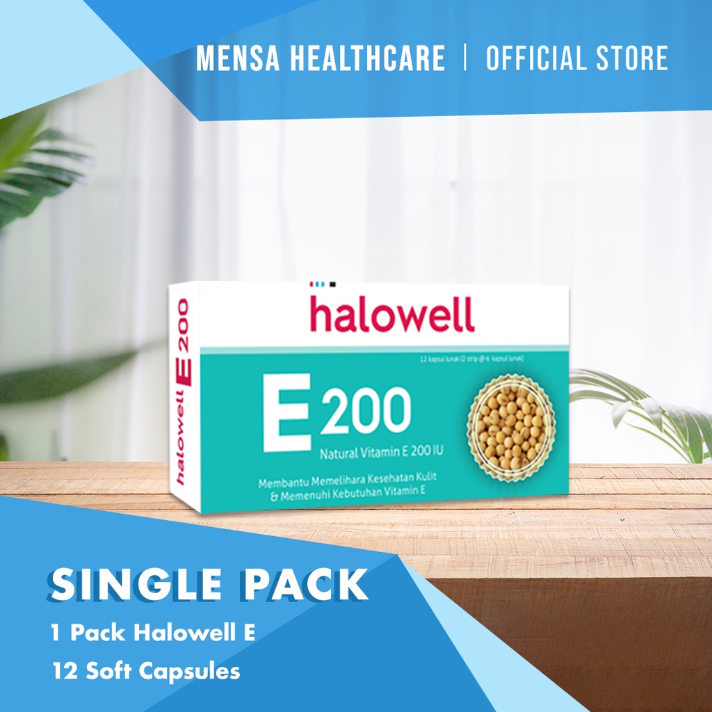 HALOWELL E200 E 200 NATURAL VITAMIN E 200 IU E 200IU PER STRIP ISI 6 KAPSUL