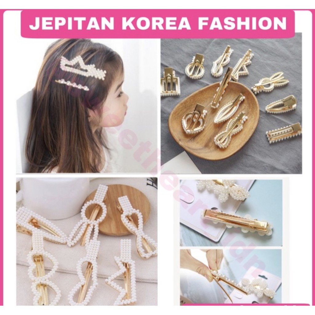 SHOPEE 7.7 - JEPIT RAMBUT KOREA MUTIARA Pearl Hair Pin Import TERMURAH