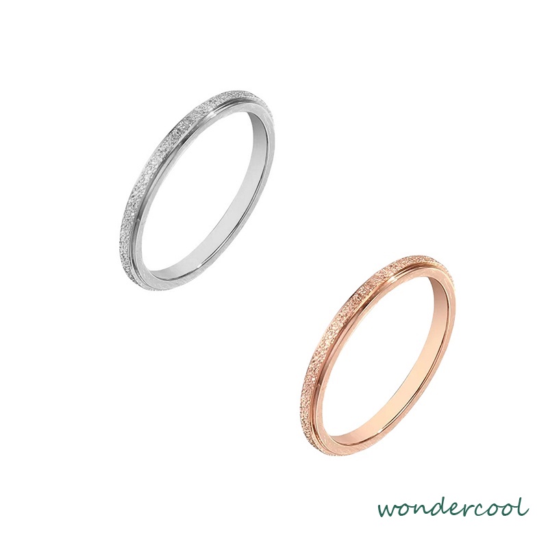 Cincin Matte Tahan Karat Gaya Korea Untuk Pria Dan Wanita-Won