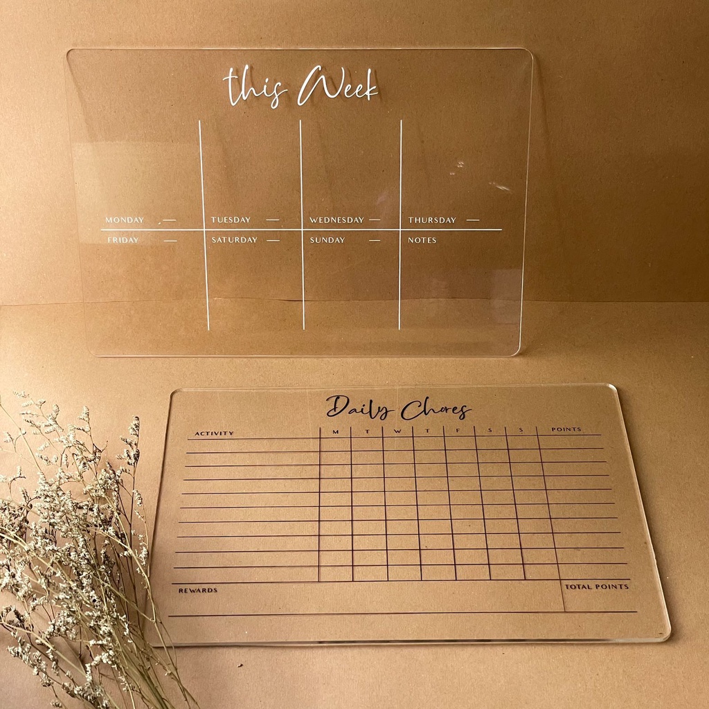 

Acrylic Planner/To Do List/Planner Acrylic