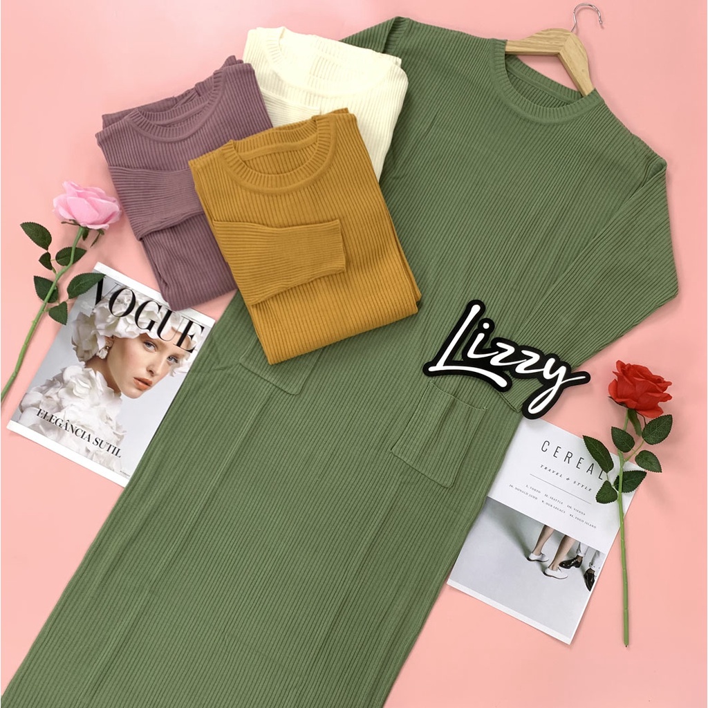 Lizzy - LONG DRESS BOXY POCKET PREMIUM