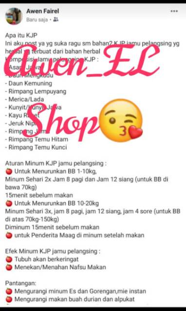 Kapsul Jamu Pelangsing Shopee Indonesia