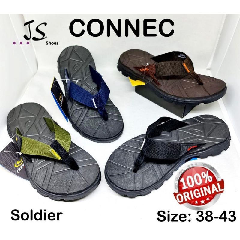 CONNEC SOLDIER - SANDAL JEPIT CASUAL PRIA DEWASA MERK CONNEC