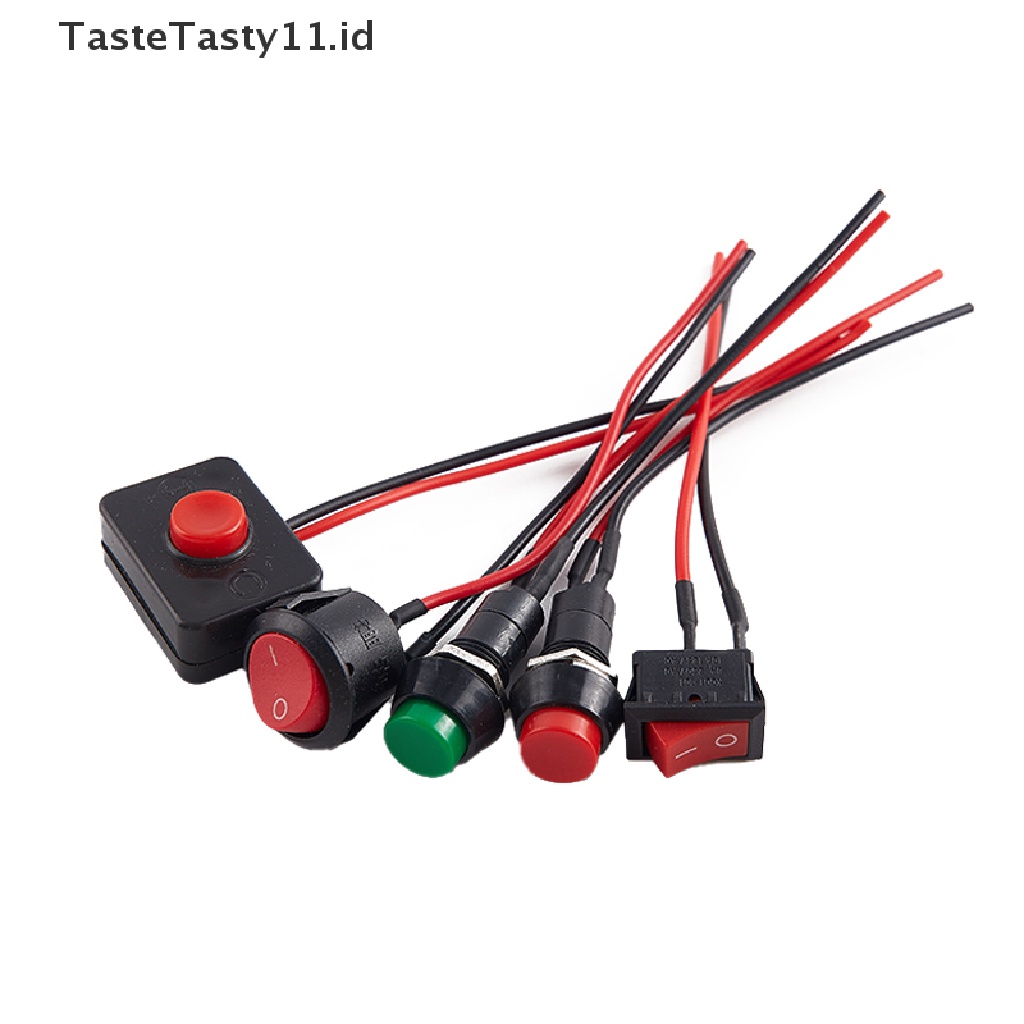 【TasteTasty】 Push Button Switch Waterproof Small Car Circuit Wire Mini Boat Round Wire .