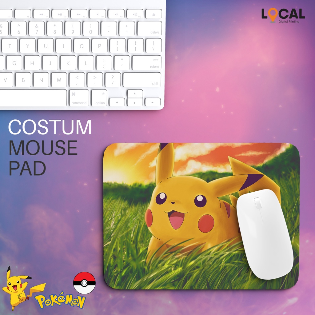 Custom Mousepad Anime Pikachu - Local Print