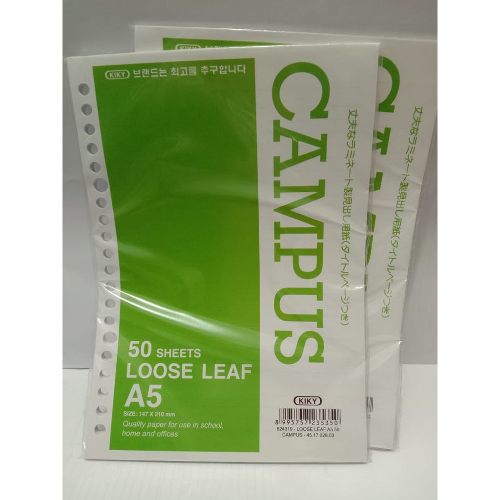 

Loose Leaf A5 50