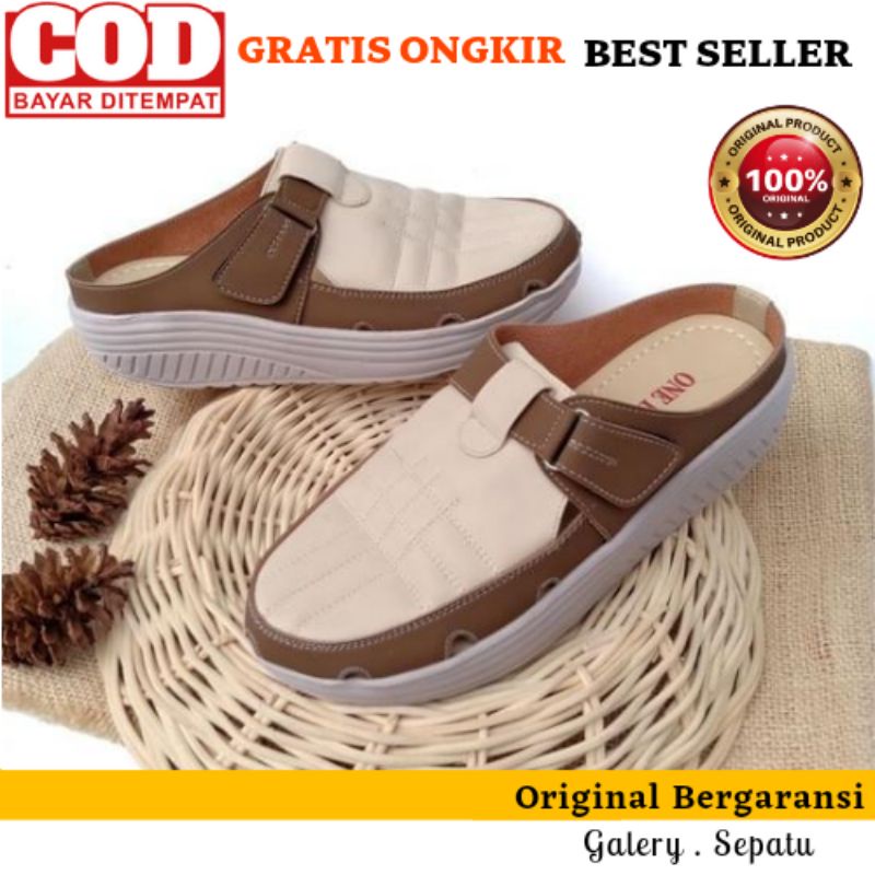 One Love Sepatu Wedges Bustong Wanita Terbaru One Love Original BrandedSepatu Casual Wanita Hak Tin