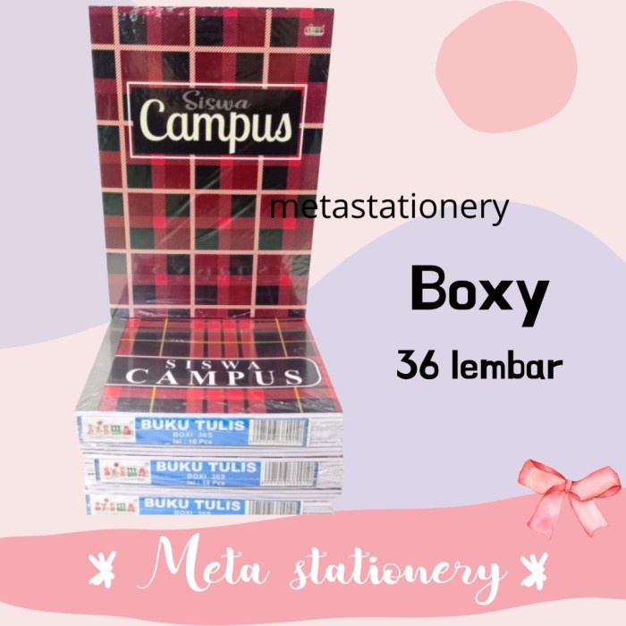 

Jualan Buku Tulis Siswa Campus / Boxy 36 Lembar ( 1 Pack ) Hemat