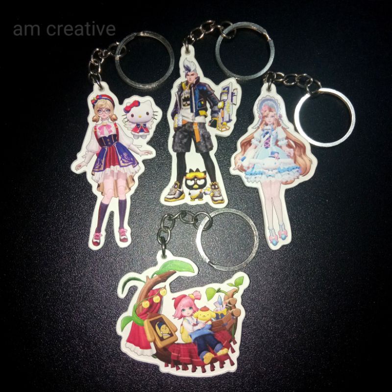 GANTUNGAN KUNCI Akrilik skin SANRIO ML MLBB angela floryn chang'e claude