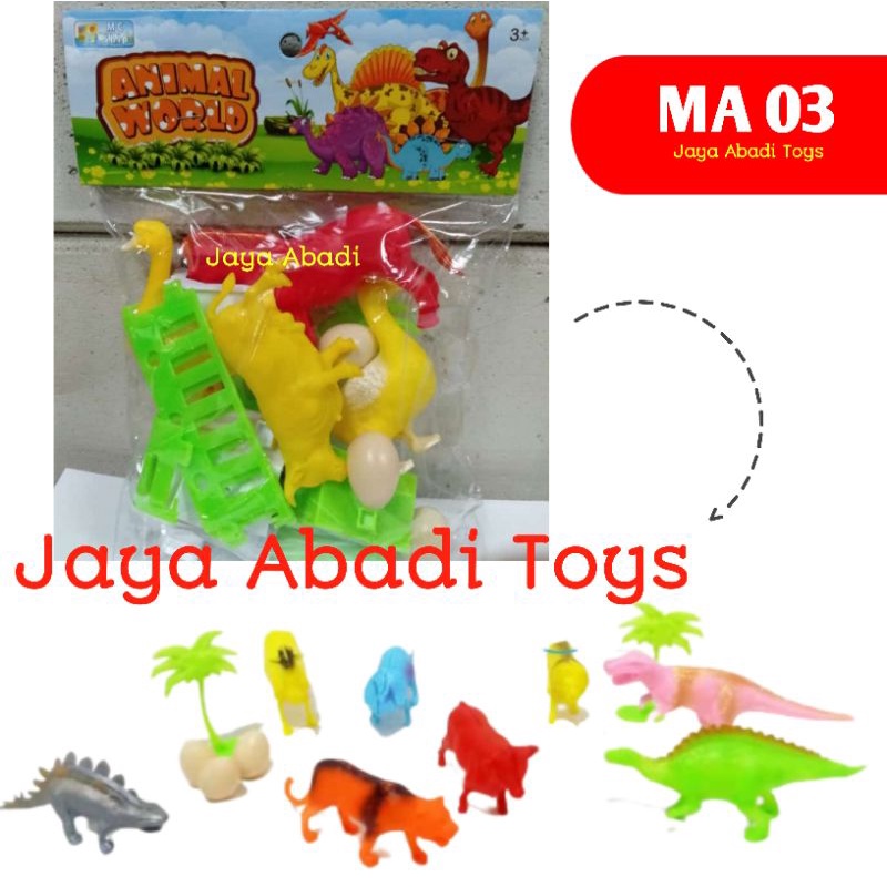 MA 03 - Mainan Replika patung Hewan Dinosaurus telur Ktg MA03