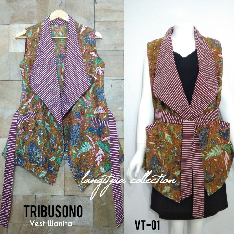 PALUPI VEST BATIK WANITA | OUTERWEAR BATIK MODERN KEKINIAN