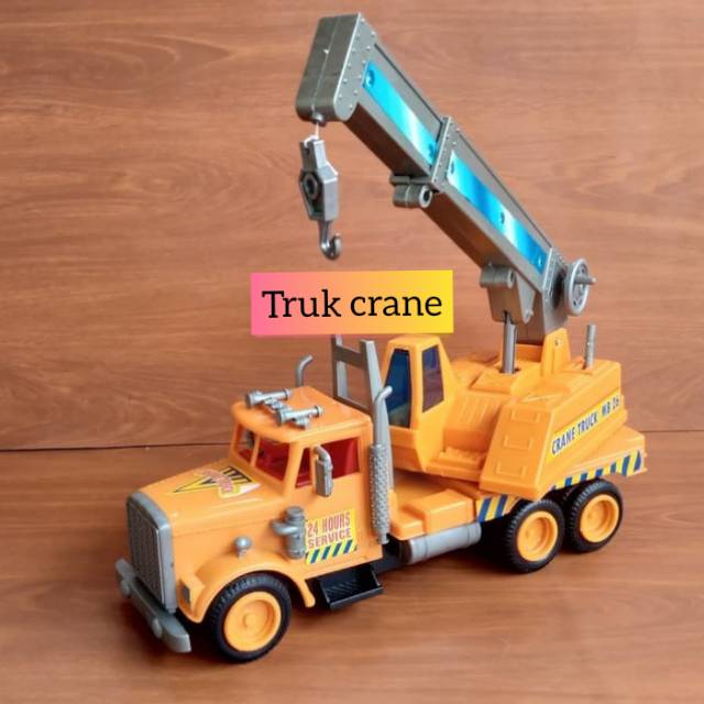 Mainan Mobil Truk Crane - Mainan Miniatur Truck Kontruksi Anak Edukasi