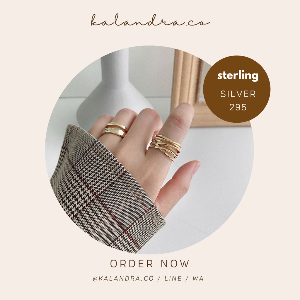 Naoki|925 sterling silver ring| cincin 925 sterling silver