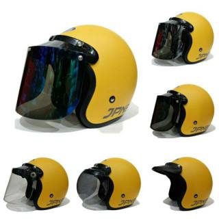 Helm bogo jpn kuning dof kaca datar flat visor | Shopee ...