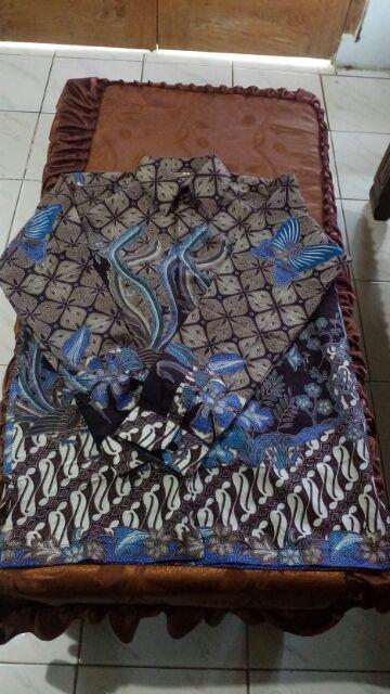 Kemeja Batik Pria Sogan Cendrawasih