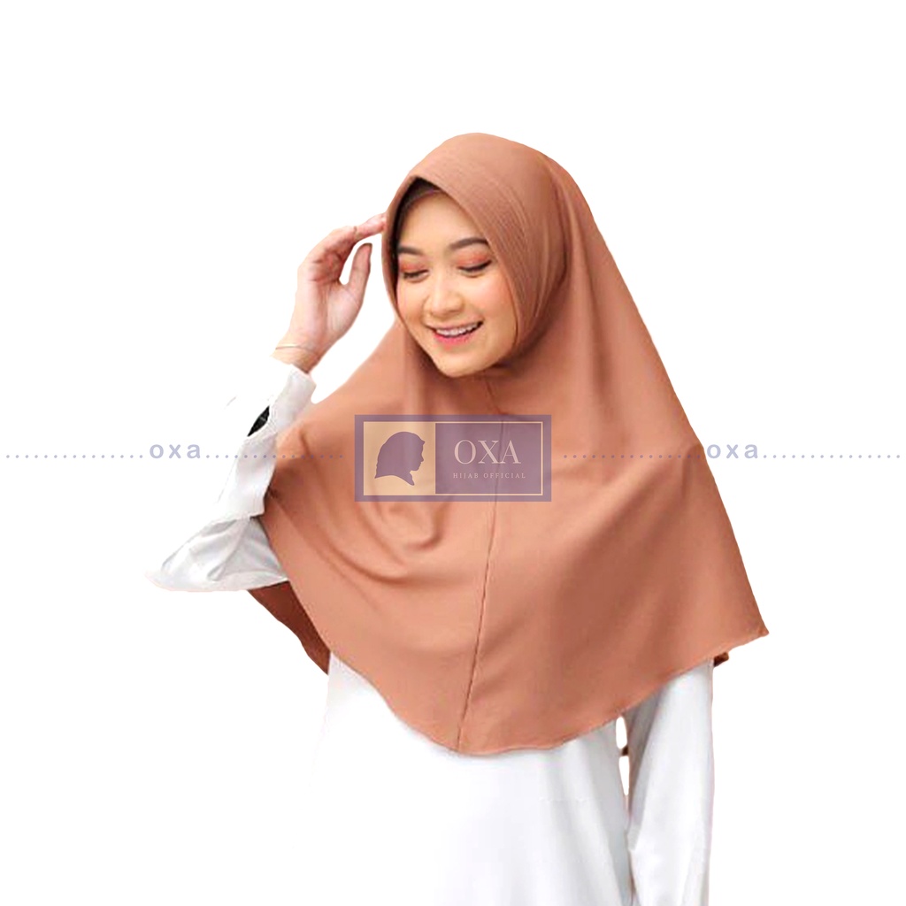 Bergo Maryam Medium (SIMPLE PAD M) TANPA TALI Moscrepe (M) | Bergo Instan Tanpa Tali