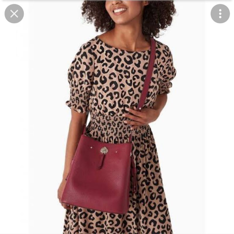 TAS WANITA KATE SPADE MARTI LARGE BUCKET BLACKBERRY