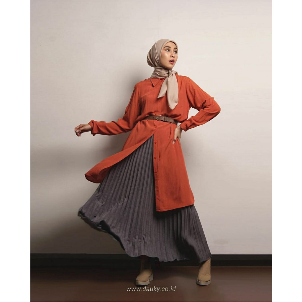 Rok Plisket / Long Skirt Corduroy / Rok Plisket Dauky / Pleated Skirt / Rok Polos